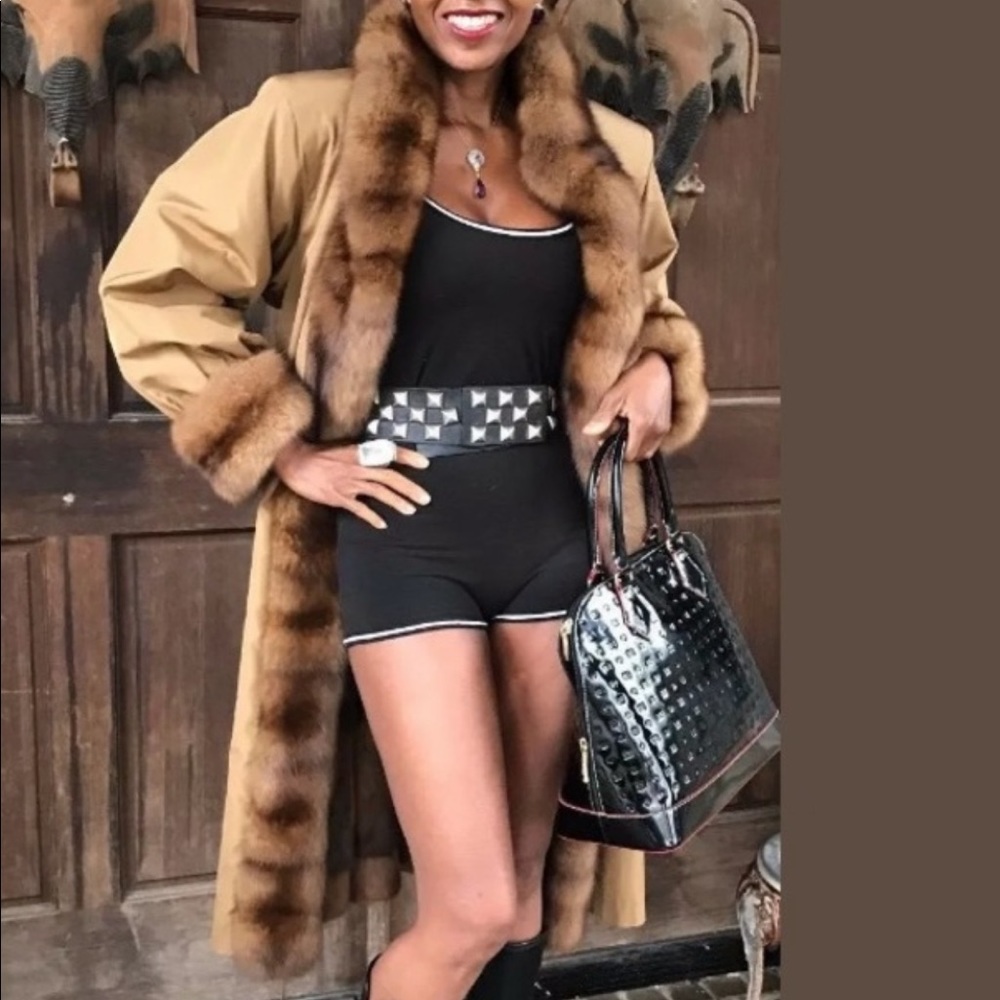 Designer New Yves st Laurent Russian sable fur coat S-M - Picture 12 of 13